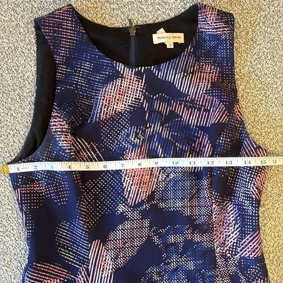 Rebecca Taylor Sonic Garden Multicolor Sleeveless Dress Sz 2 - Picture 5 of 9